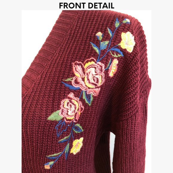 SALE!!!!! NWT Flying Tomato Cable Knit Cardigan with Embroidery - Picture 2 of 4
